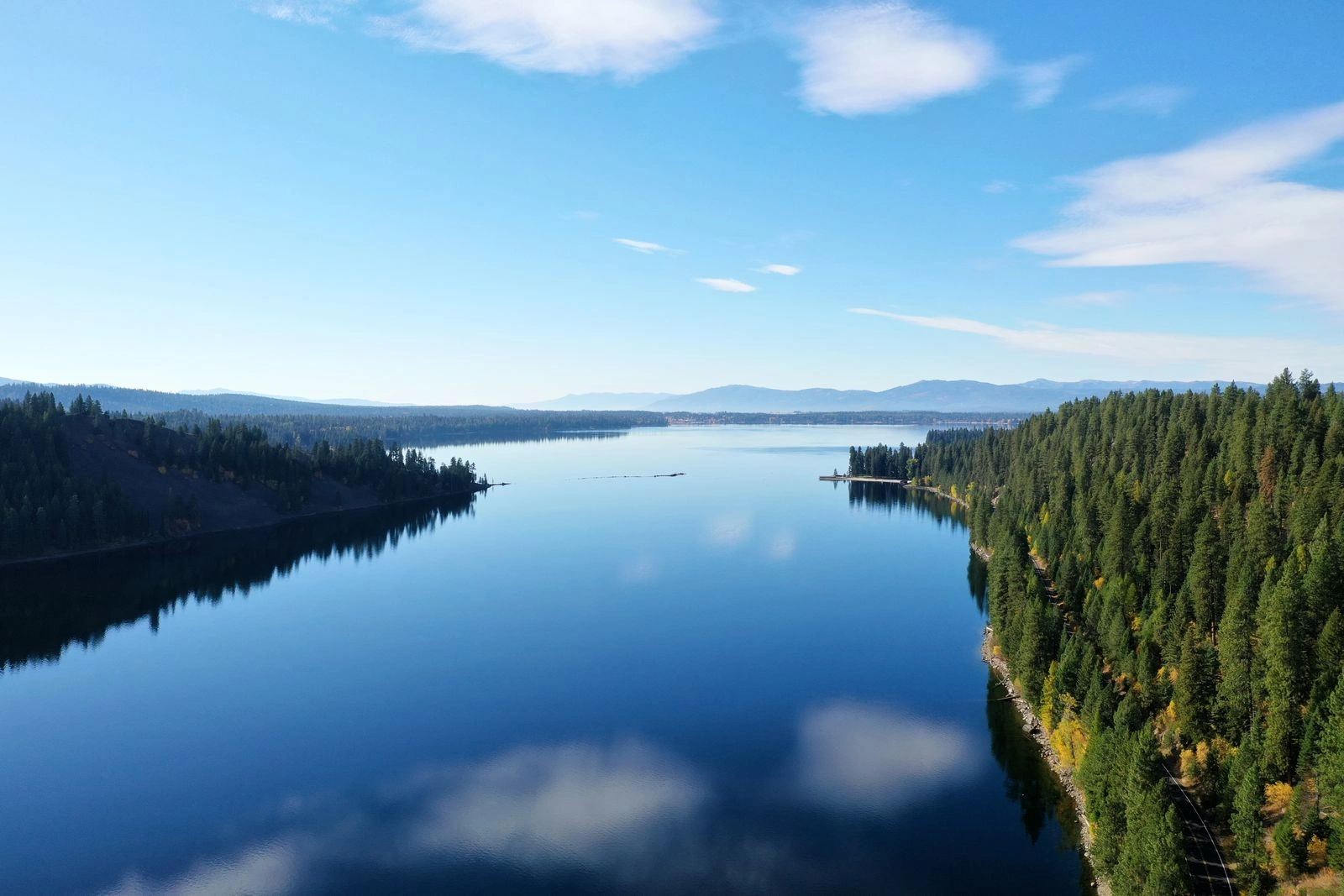 Payette Lake surrounded by forest in McCall, Idaho