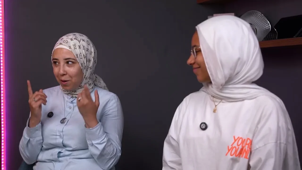 Two young women discussing the TechGirls exchange experience