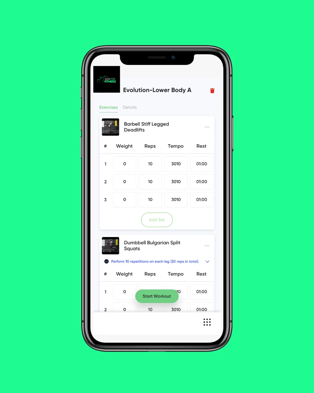 Online coaching app showing a daily nutrition goal and educational video