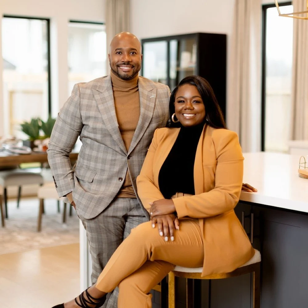 Derek and Amanda Wells of The Wells Team in a Houston-area home