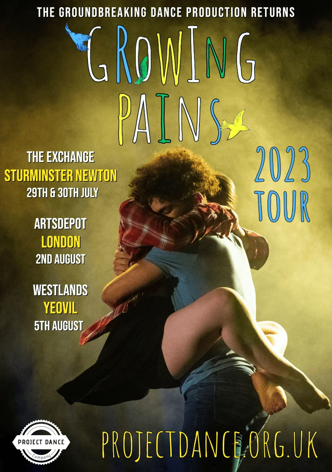 Growing Pains dance-theatre production artwork