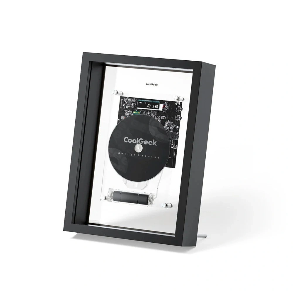 CD player built into a transparent picture frame