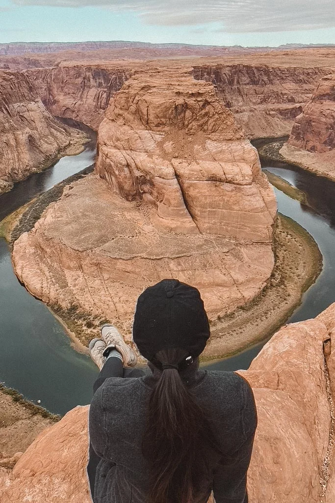 Arabella looking out over Horseshoe Bend, Arizona