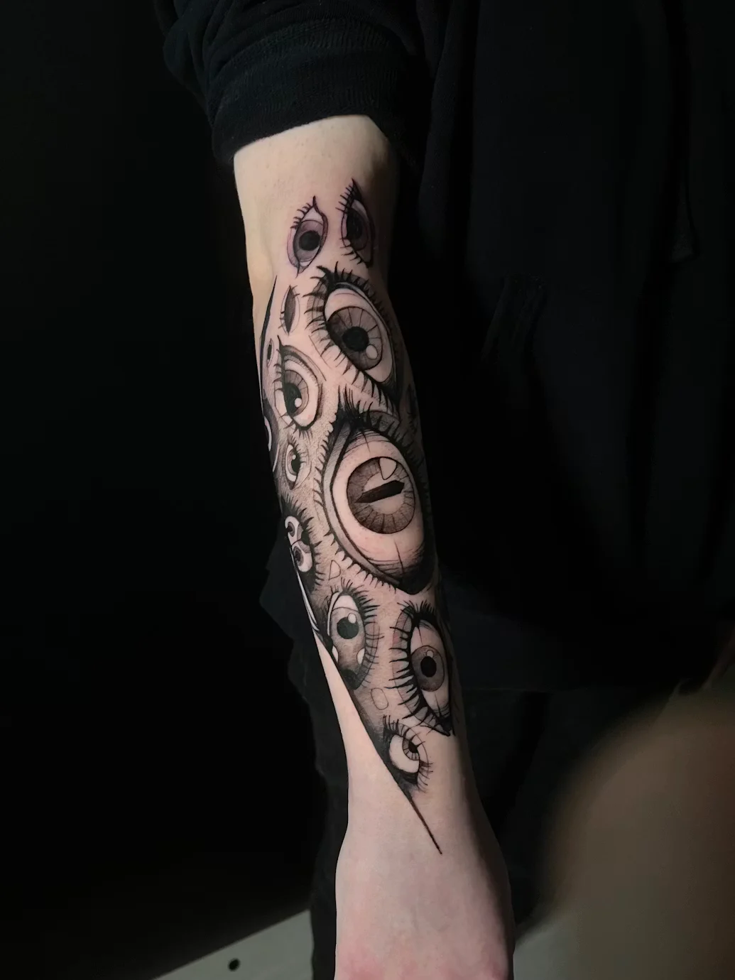 Small hand-poked tattoo on an ankle