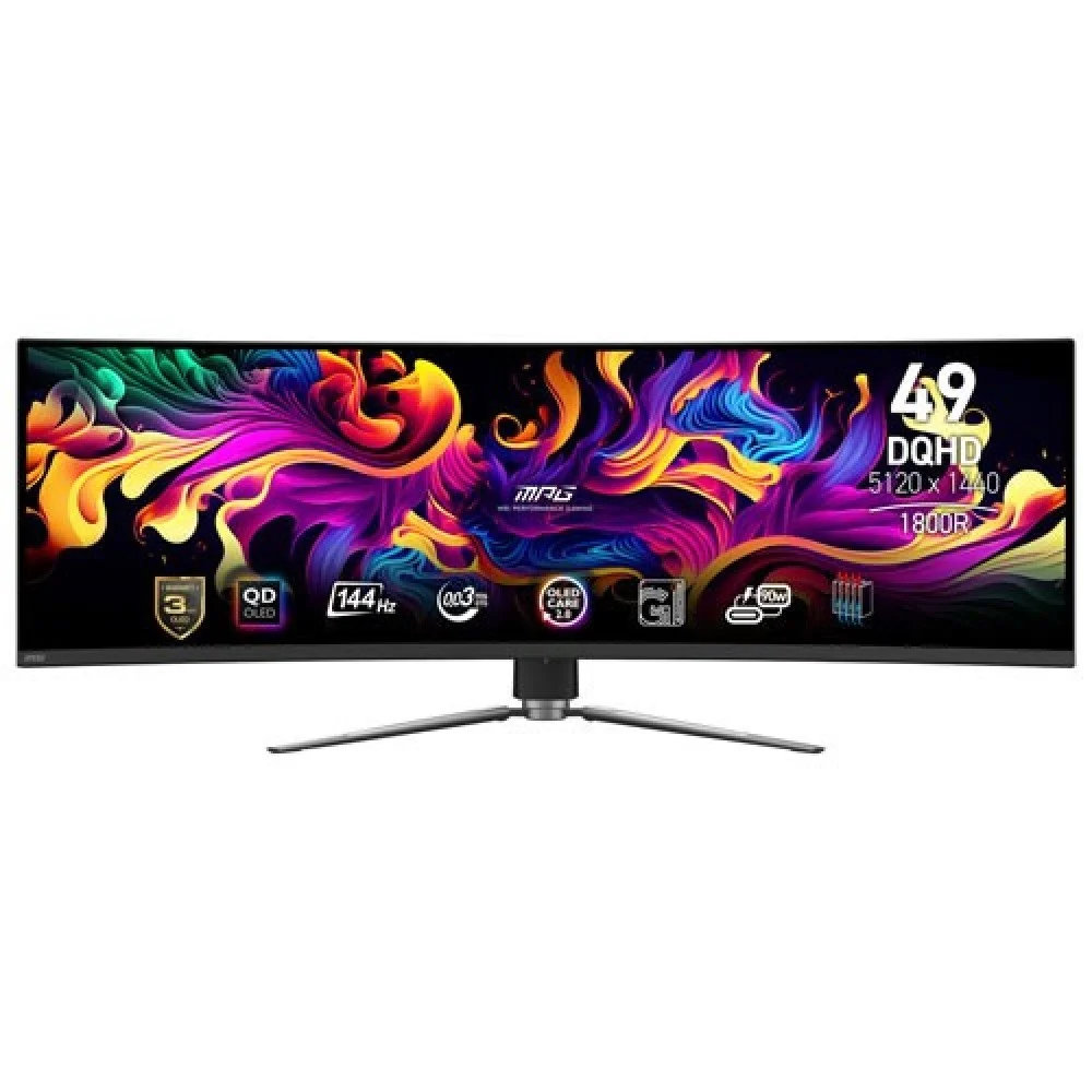 MSI MPG 491CQP QD-OLED, 49" Curved OLED 144hz 0.3ms Monitor