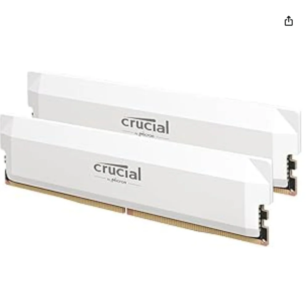 Crucial Pro Gaming OC DDR5 RAM 32GB Kit (2x16GB) 6400MHz