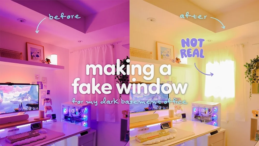 How to DIY a Fake Window for a Dark Basement/Room
