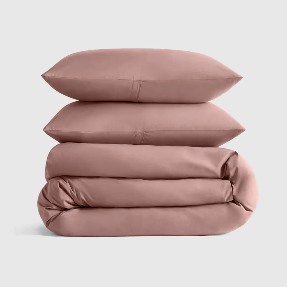 Quince Percale Duvet Cover in Fig