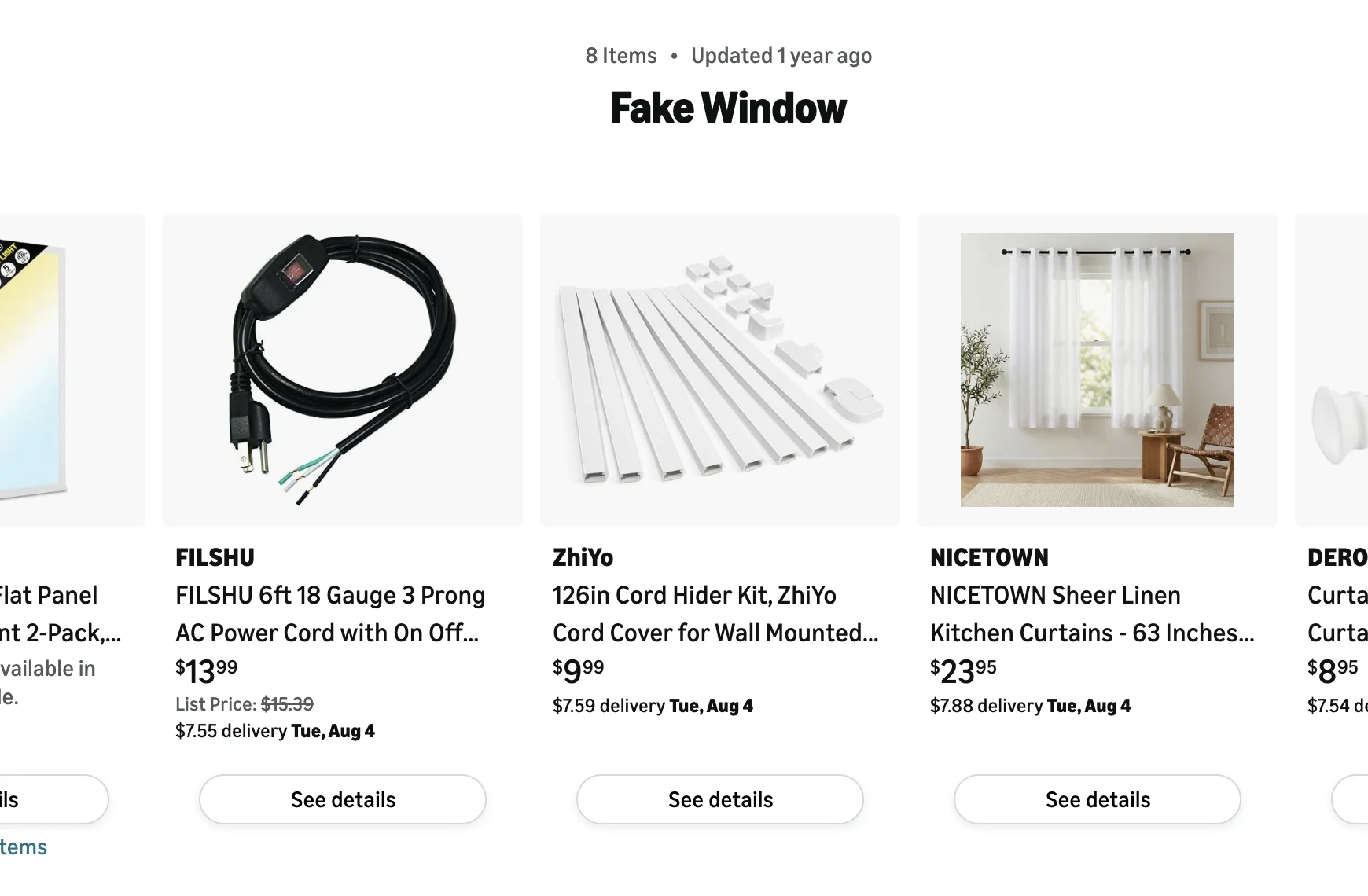 🪟 Fake Window products I used
