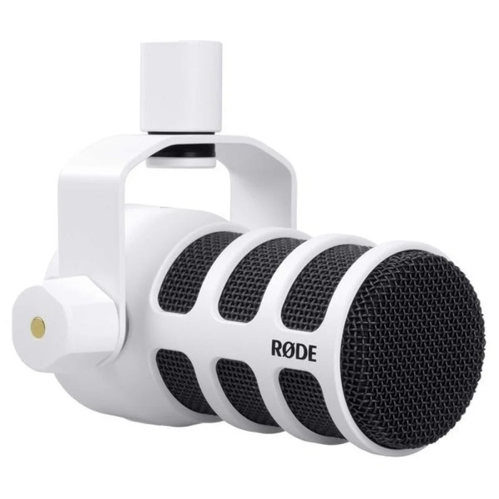 White RODE PodMic