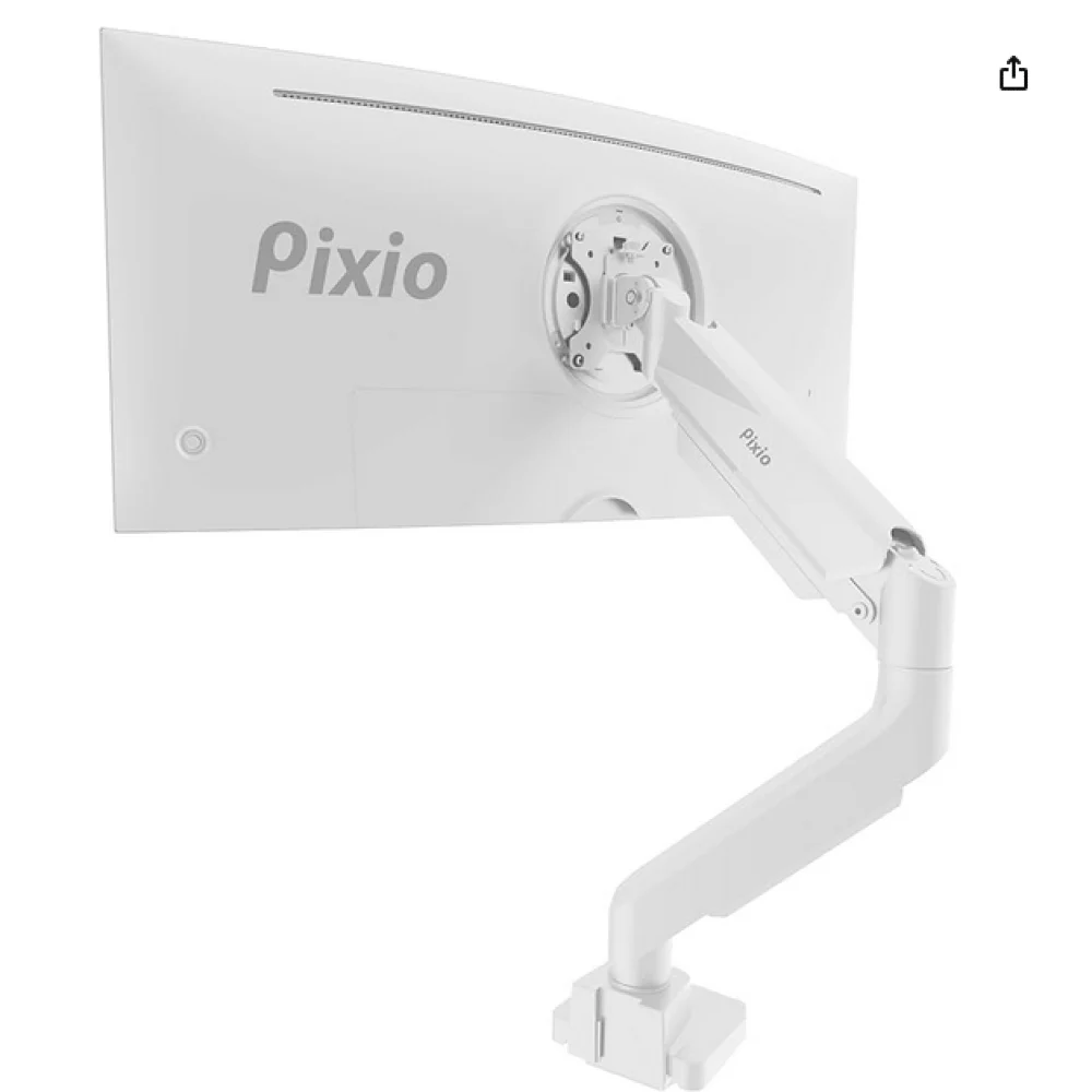 Pixio PS2S white monitor arm for 49" monitors