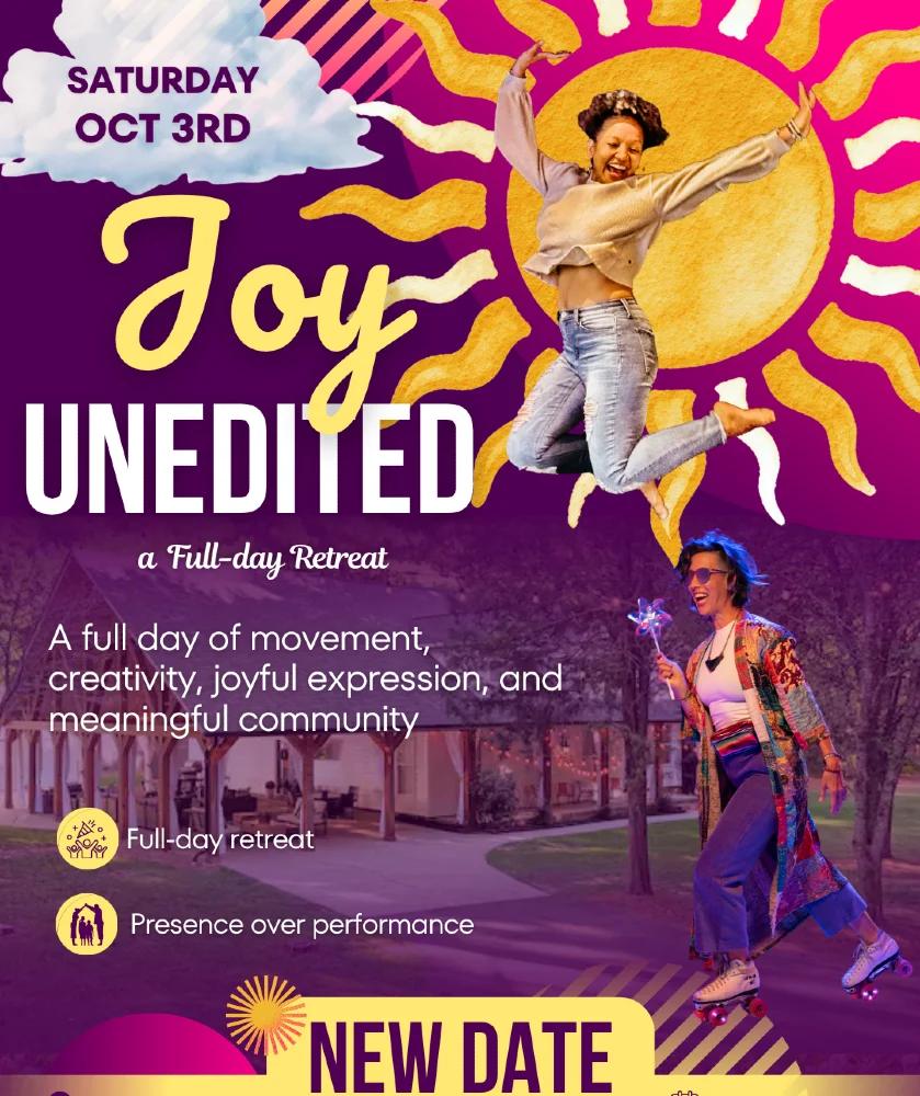 Joy, Unedited full-day retreat event poster