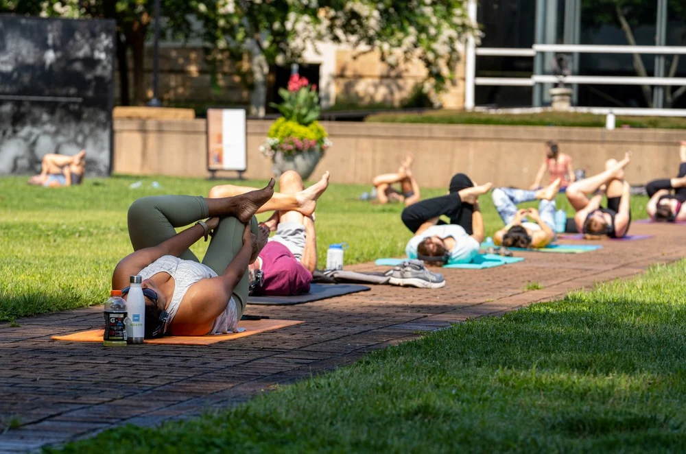 Outdoor Dancing Lotus yoga class at the Mint Museum Randolph