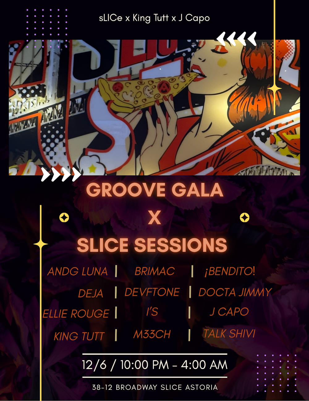 Flyer for Groove Gala x Slice Sessions