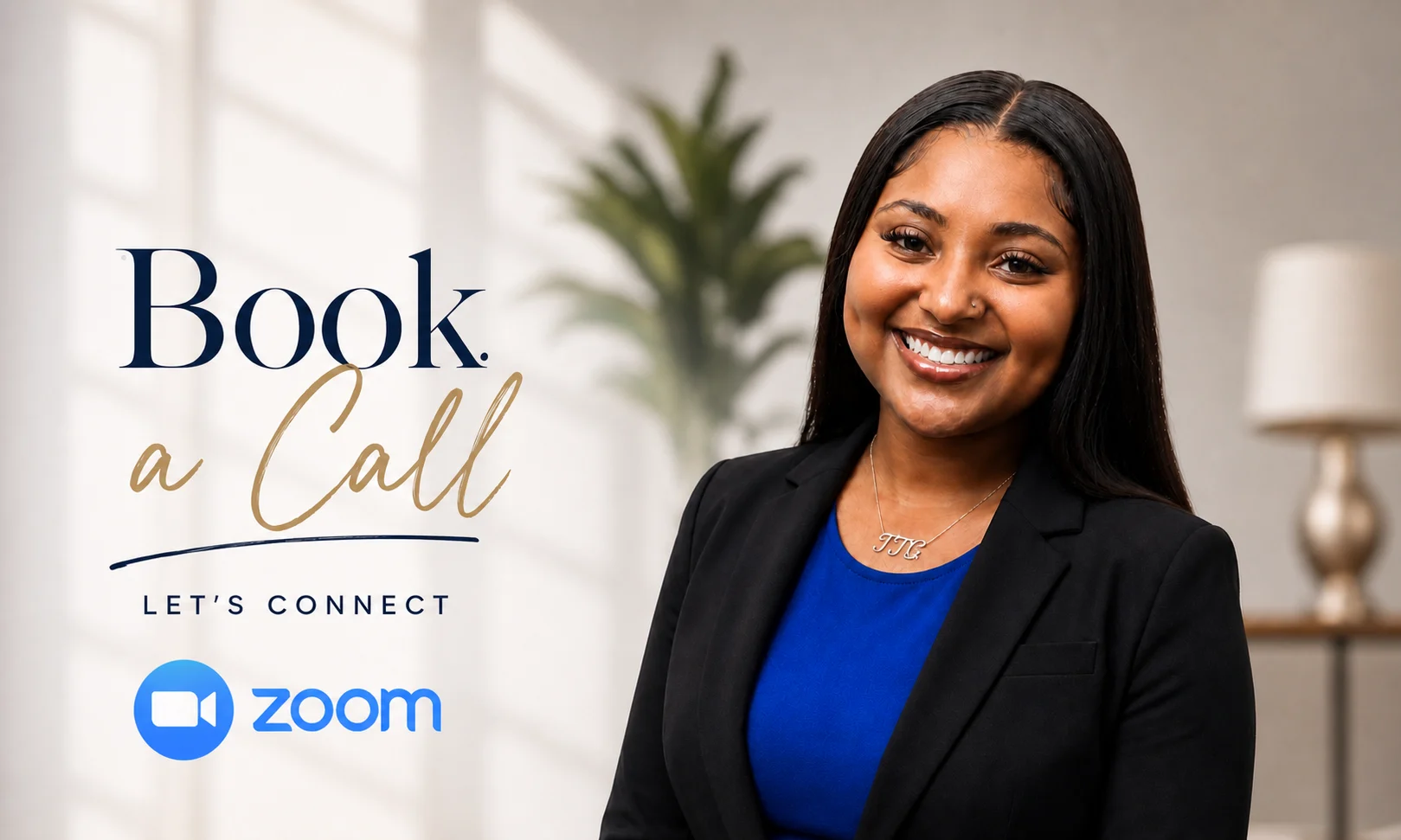 Ricarda Mills inviting visitors to book a Zoom strategy call