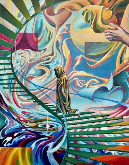 Timescales painting, a collaboration with Alden Brownstone
