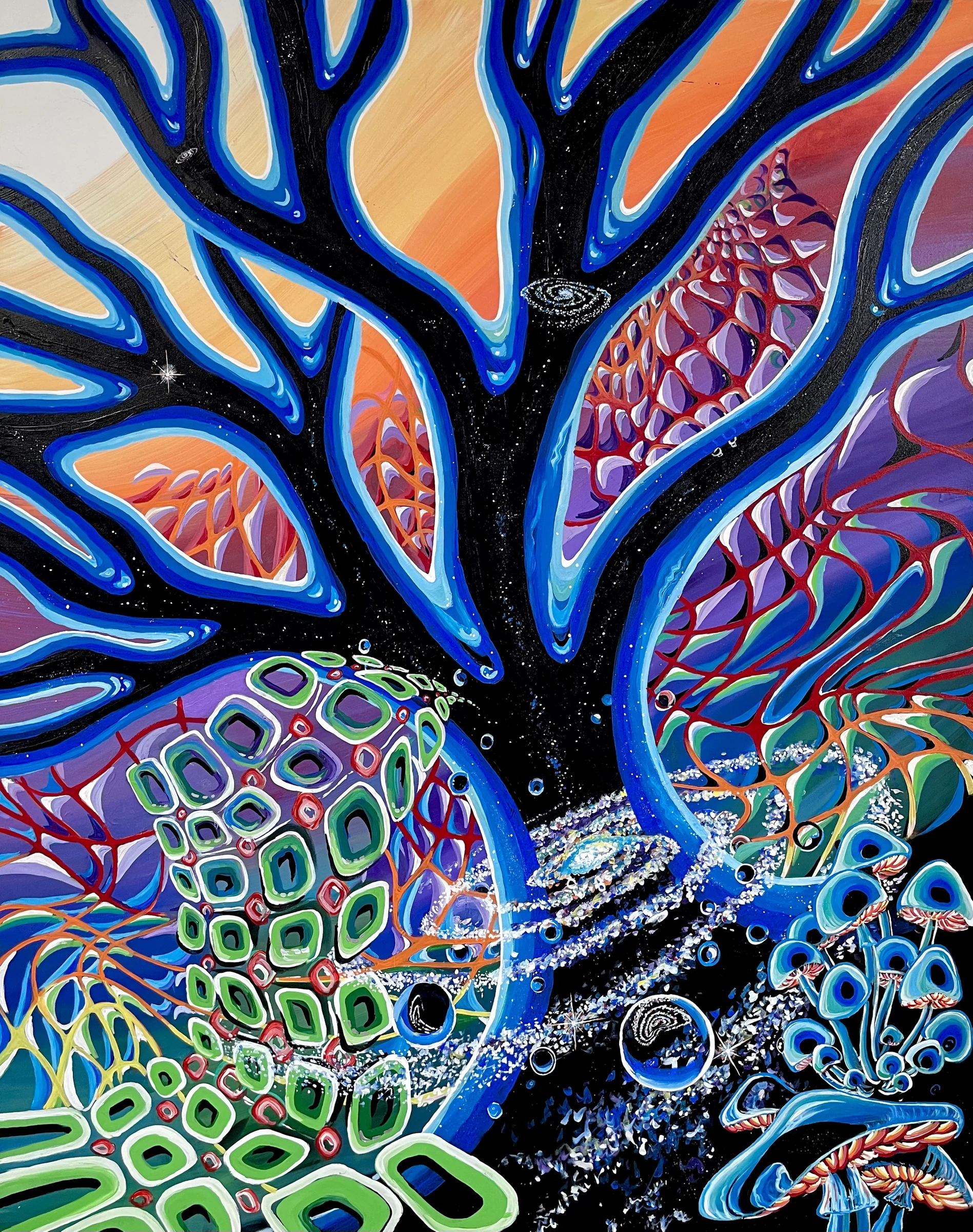 Mirror in the Sky: a dark tree branching into a galaxy