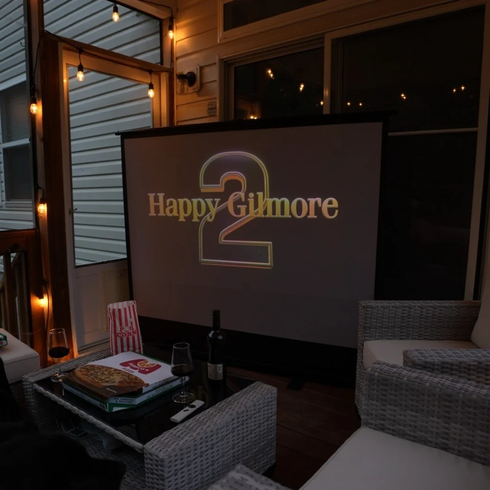 84-inch pull-up projector screen