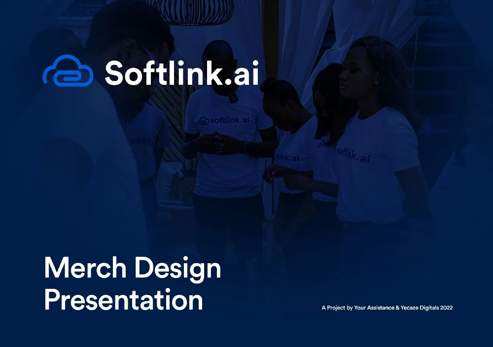 Softlink.ai dark navy merchandise presentation
