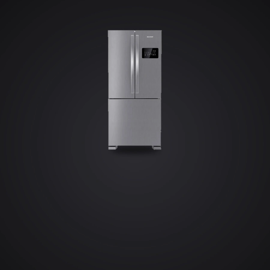 Geladeira de 3 portas em inox