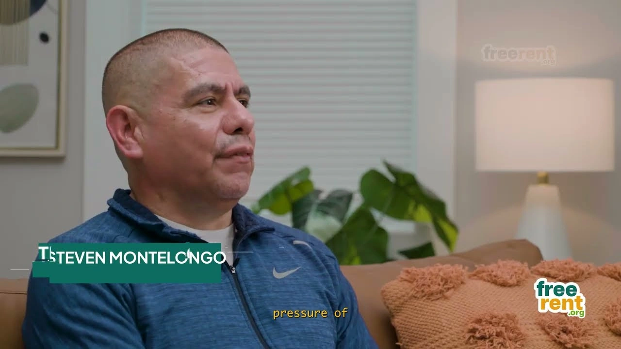 A FreeRent LA family member being interviewed
