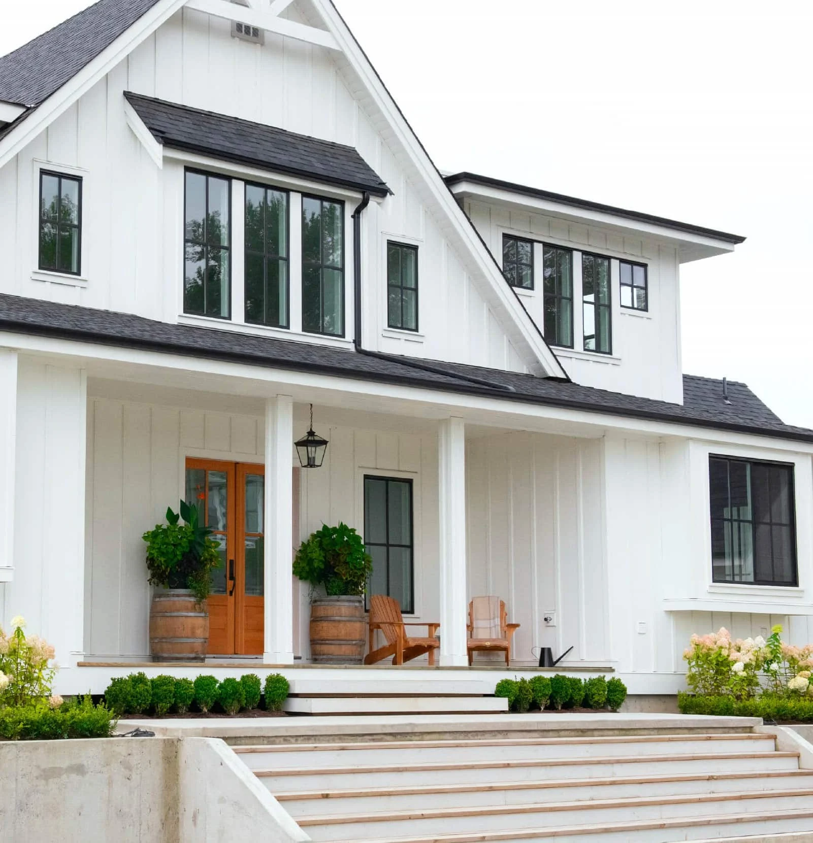 Modern white North Carolina home