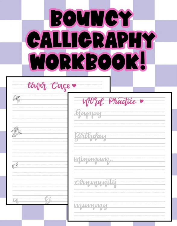 Bouncy Calligraphy Workbook cover