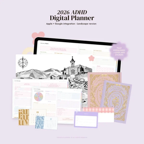 2026 ADHD Digital Planner product artwork