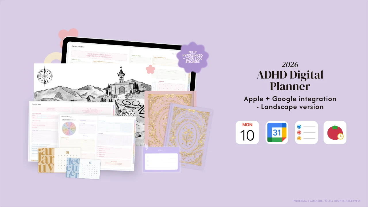 The 2026 ADHD Digital Planner and its included layouts