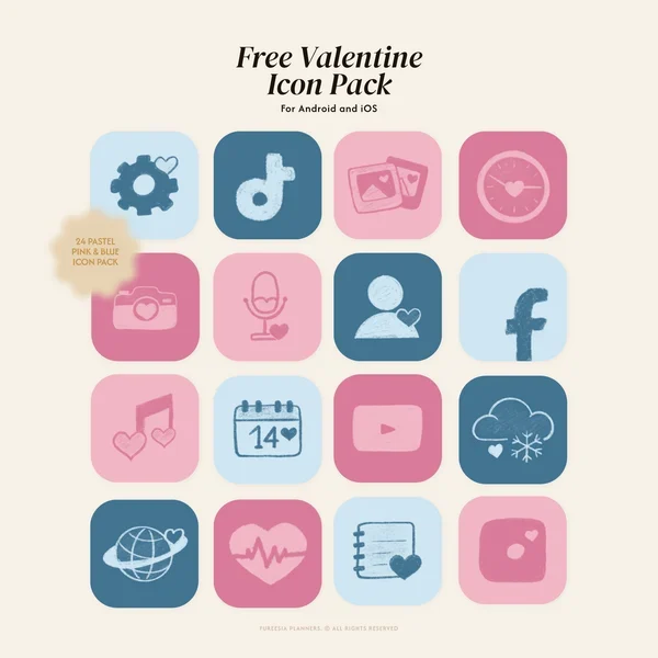 Free pastel icon pack artwork