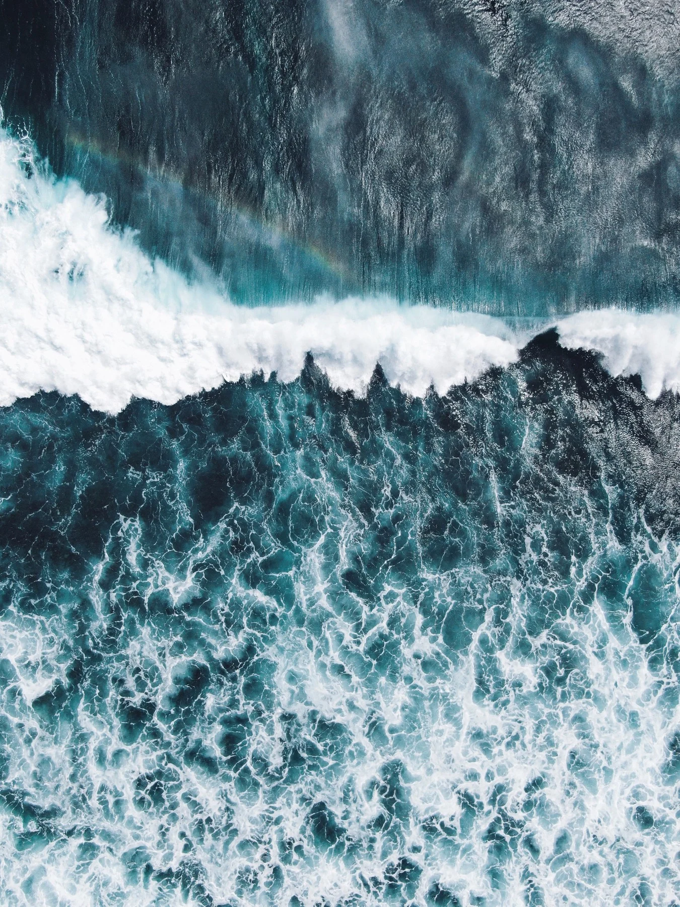 Aerial view of ocean waves photographed by Kaush