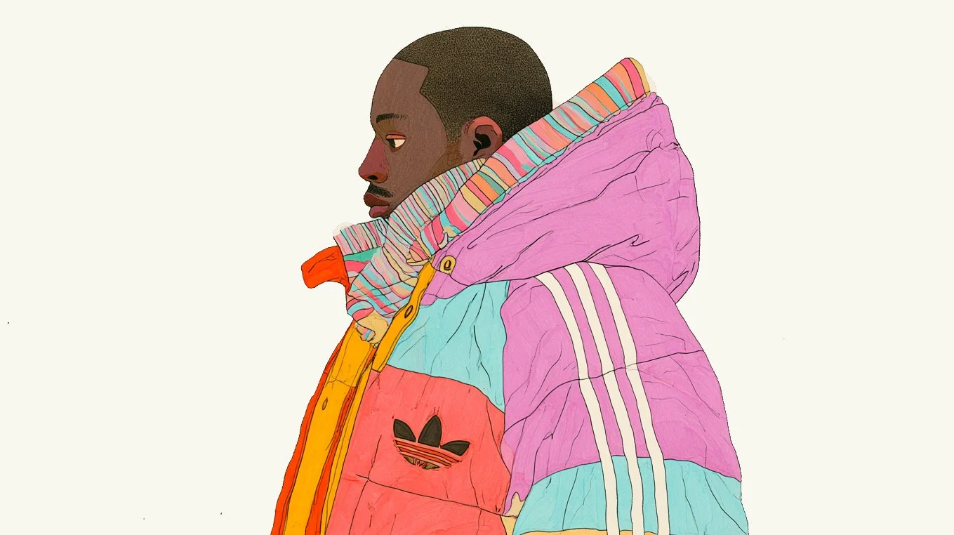 A colourful illustrated portrait