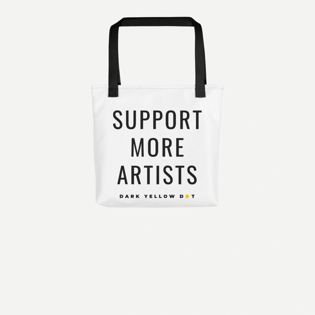 White Support More Artists tote bag