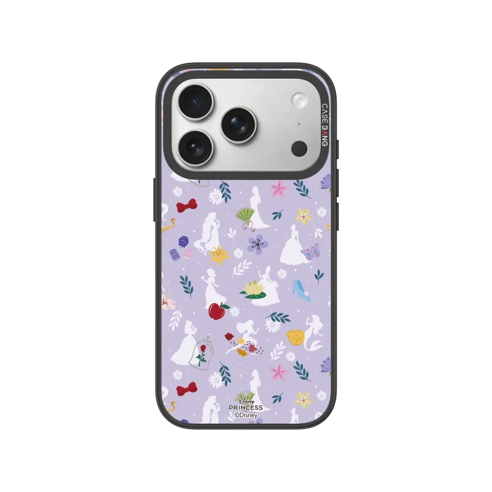 Clear phone case with a Disney Princess Wonderland pattern