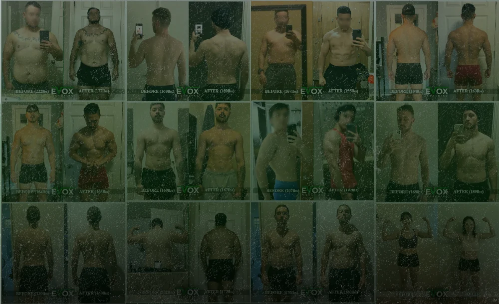 EVOX client transformation collage