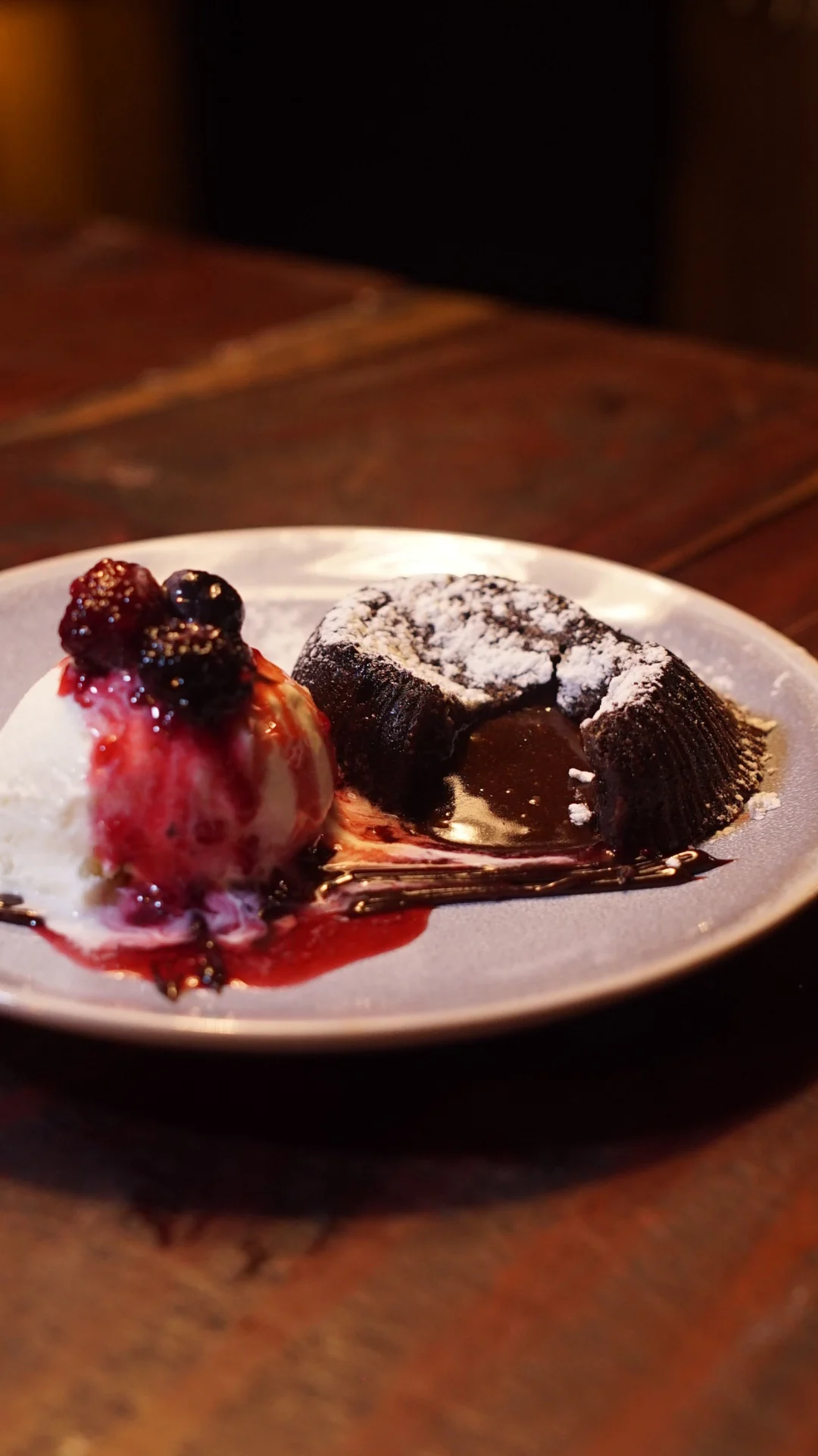 Plato de postre en el Club de la Birra