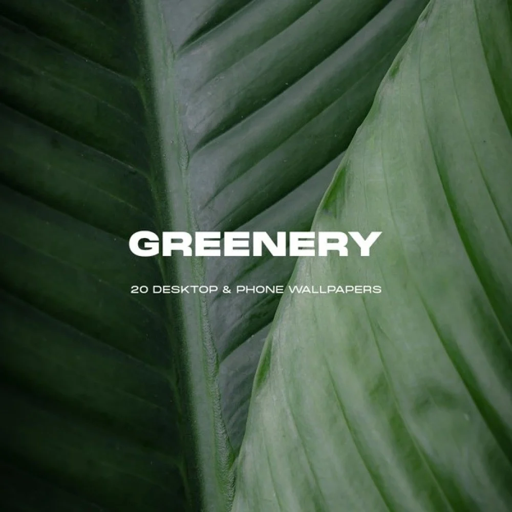 Greenery digital wallpaper or icon pack