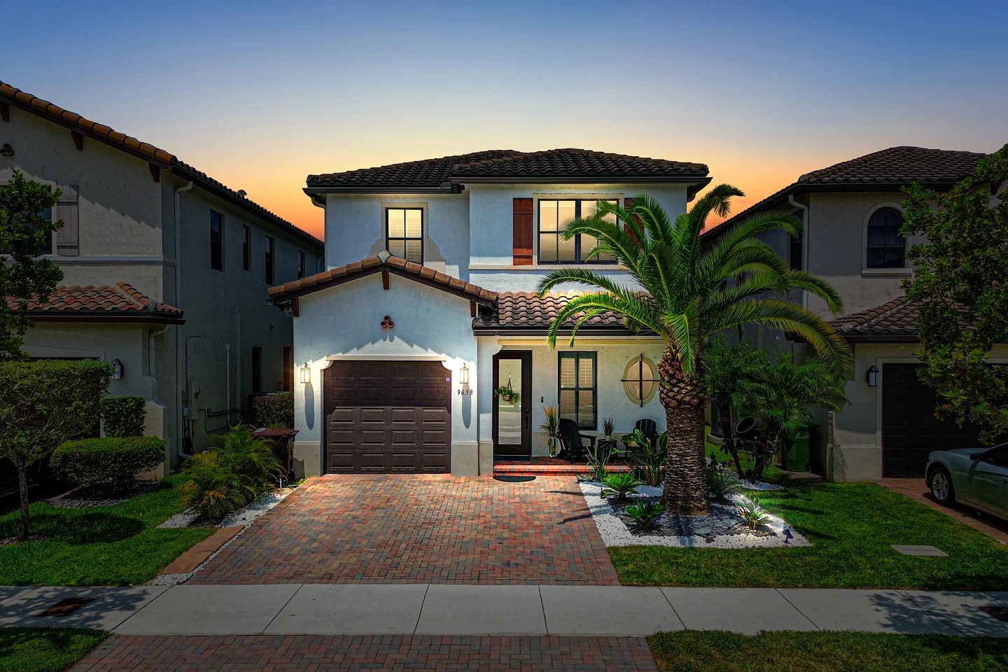 Aerial view of a Florida residential neighborhood